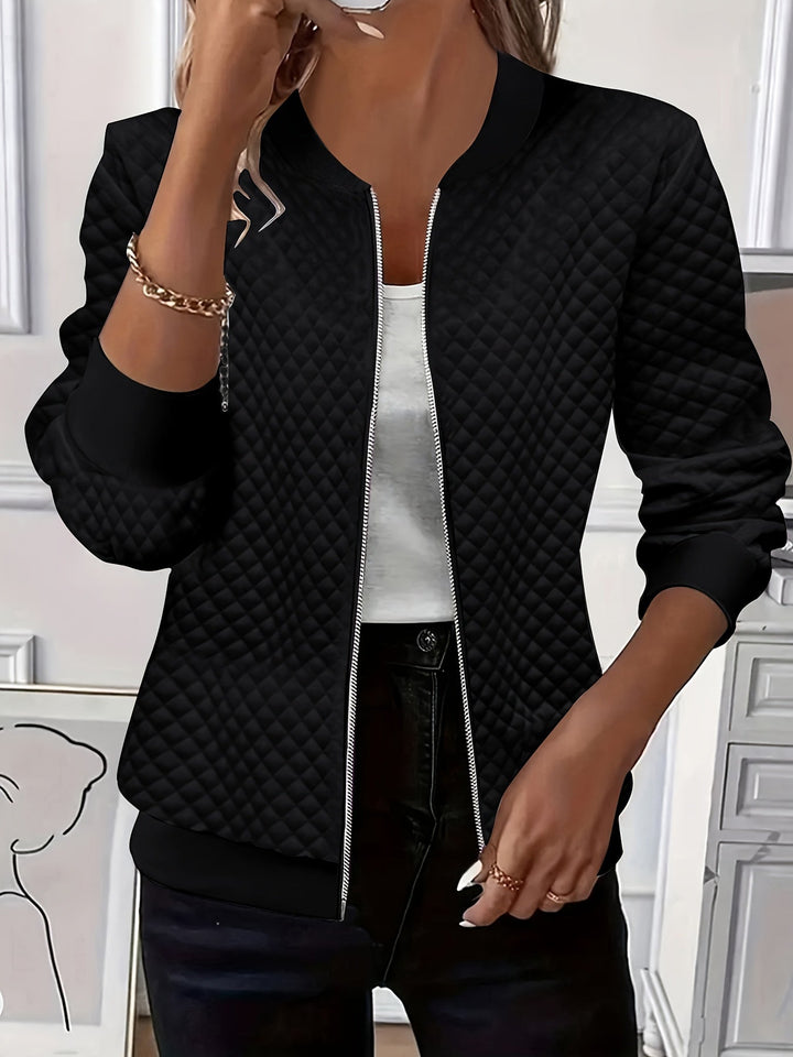 Elegante Gesteppte Jacke in Schwarz