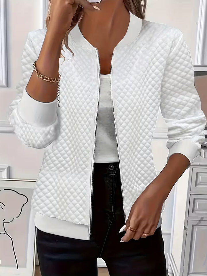Elegante Gesteppte Jacke in Weiß
