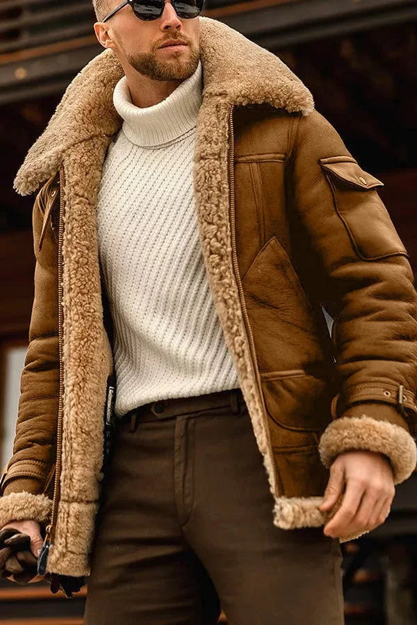 Elegante Herren Jacke im Camel-Stil in Braun