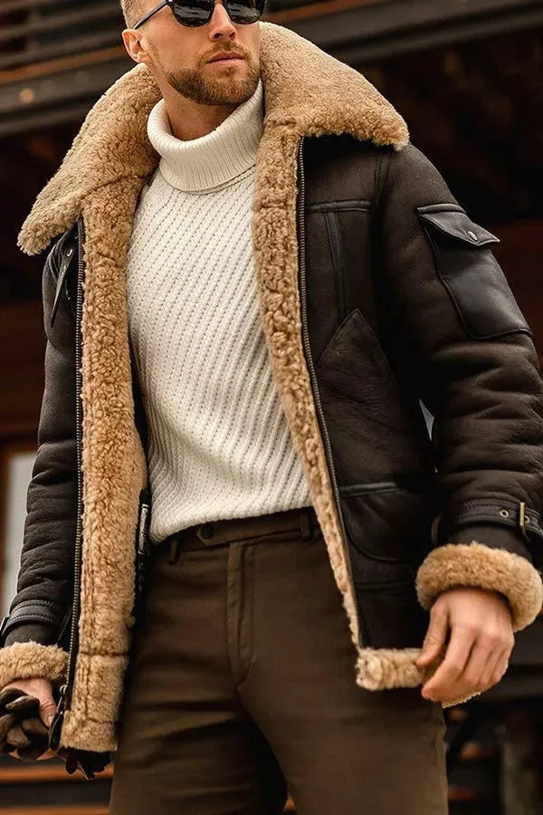 Elegante Herren Jacke im Camel-Stil in Kaffee