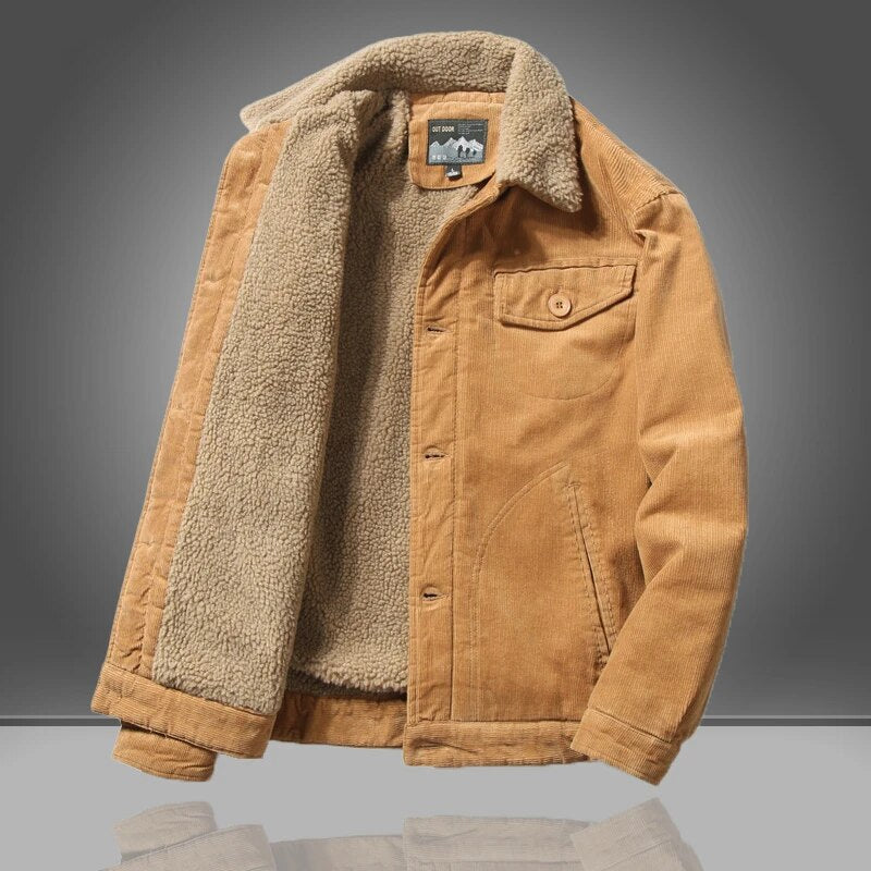 Elegante Herren Softshelljacke für den Herbst in Khaki