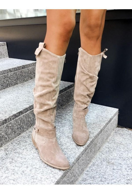 Elegante kniehohe Damen Stiefel (9)