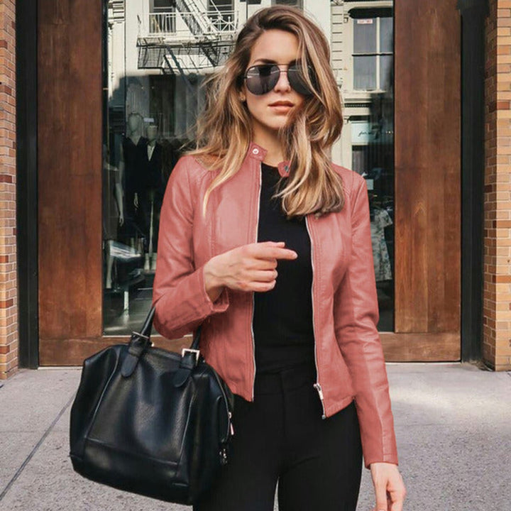 Elegante Kurze Jacke für Damen in Hellrosa