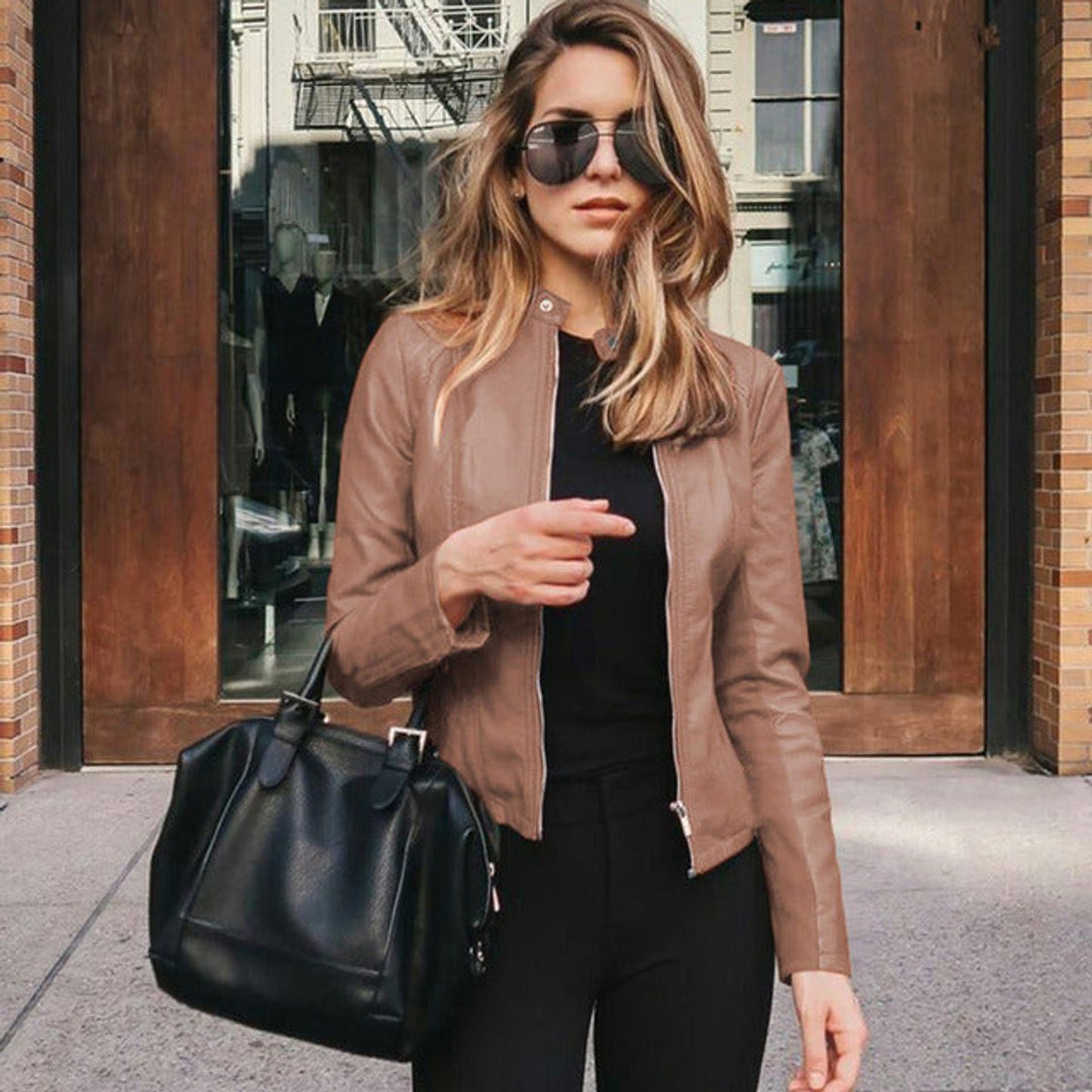 Elegante Kurze Jacke für Damen in Khaki