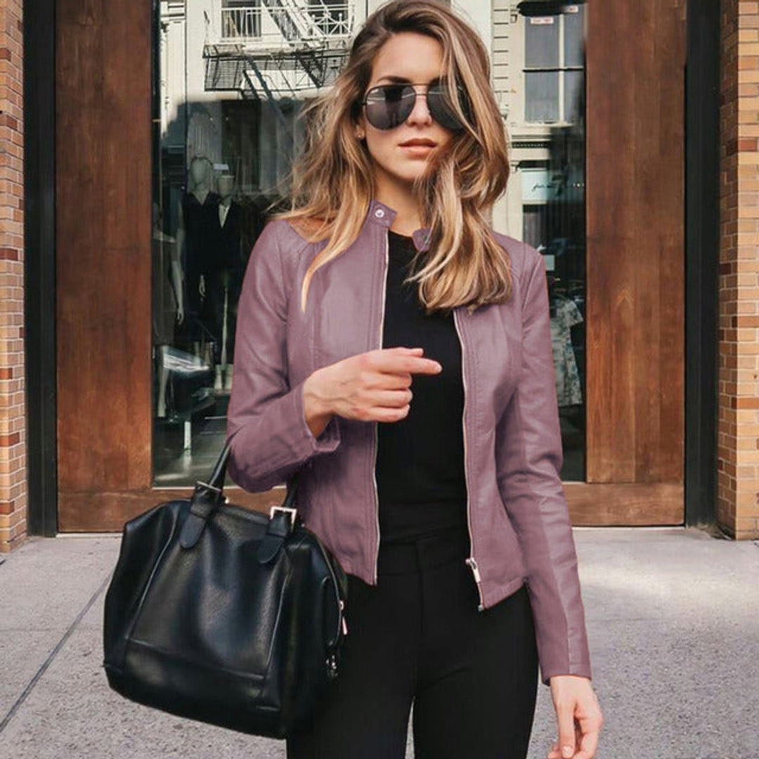 Elegante Kurze Jacke für Damen in Lila