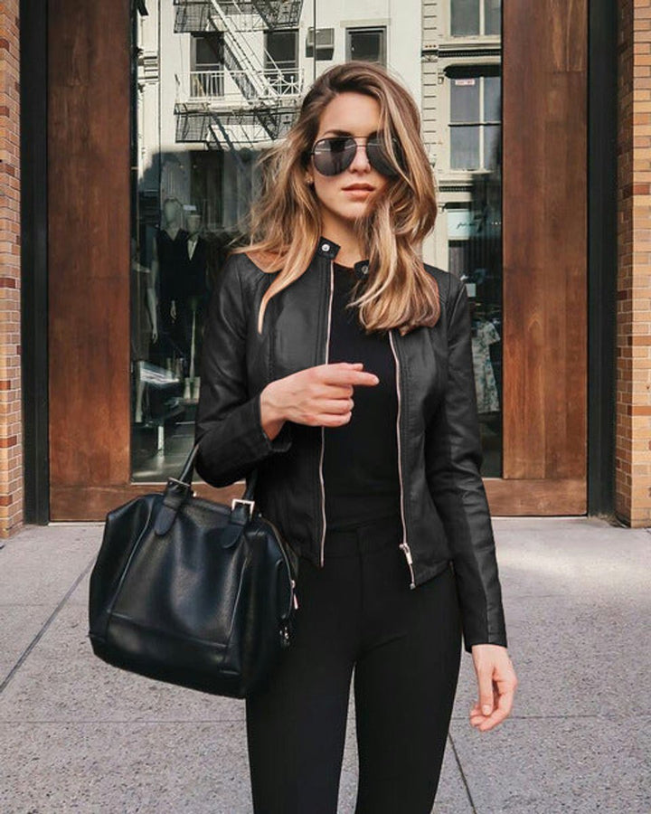 Elegante Kurze Jacke für Damen in Schwarz