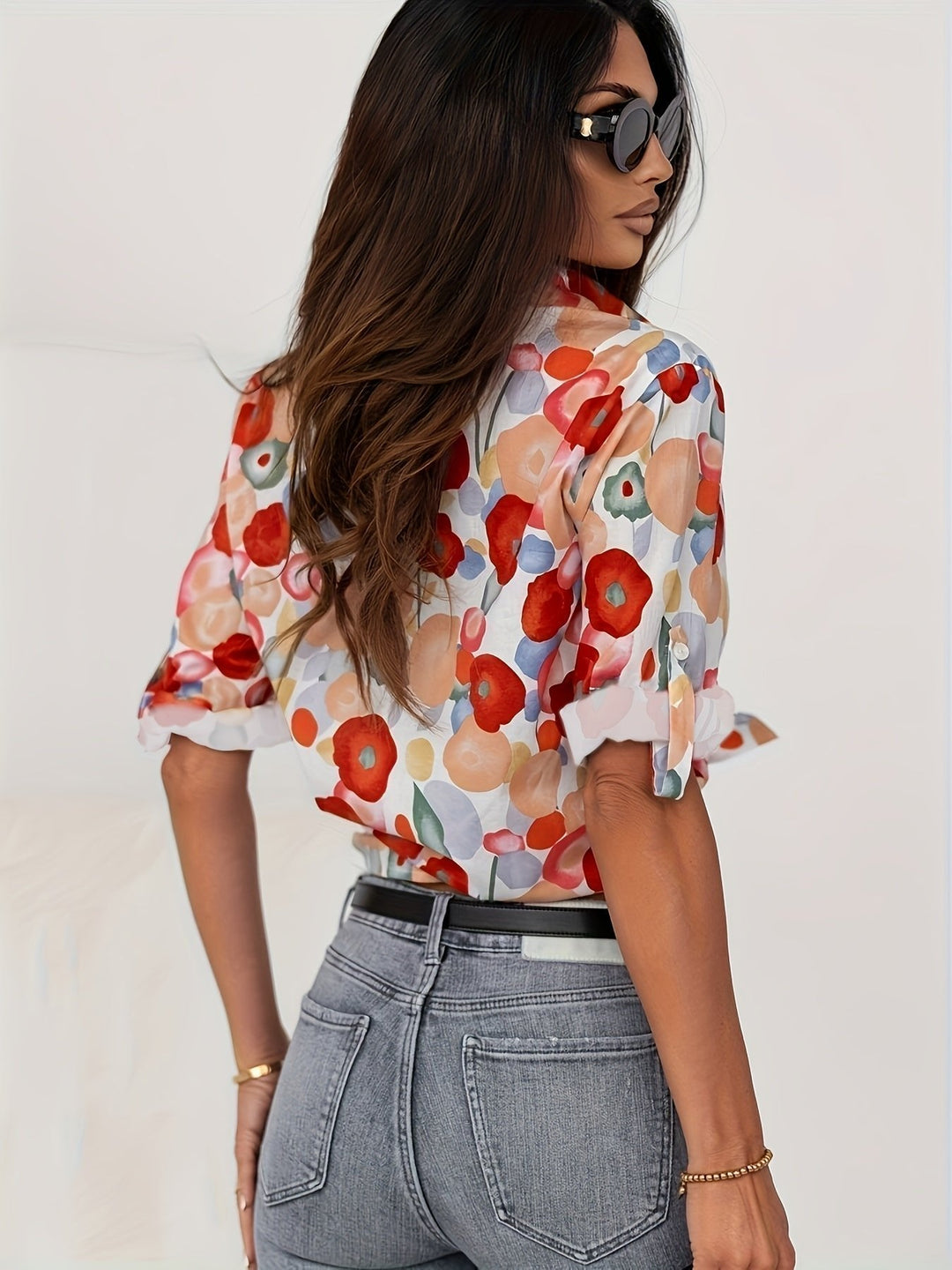 Elegante Langarm-Bluse | Klassischer Schnitt (3)