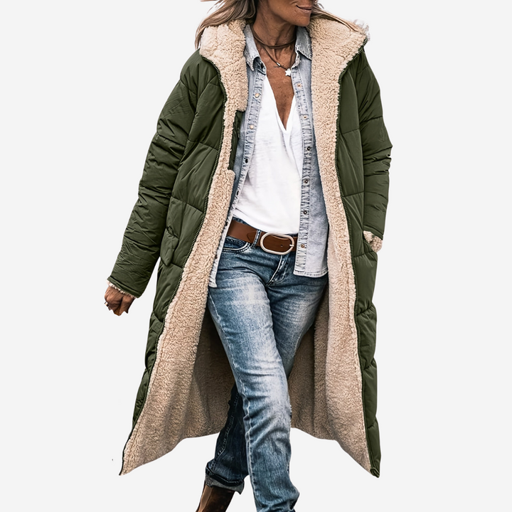 Elegante lange Damen Jacke für Herbst