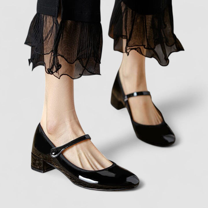 Elegante Orthopädische Mary Janes in Schwarz 1