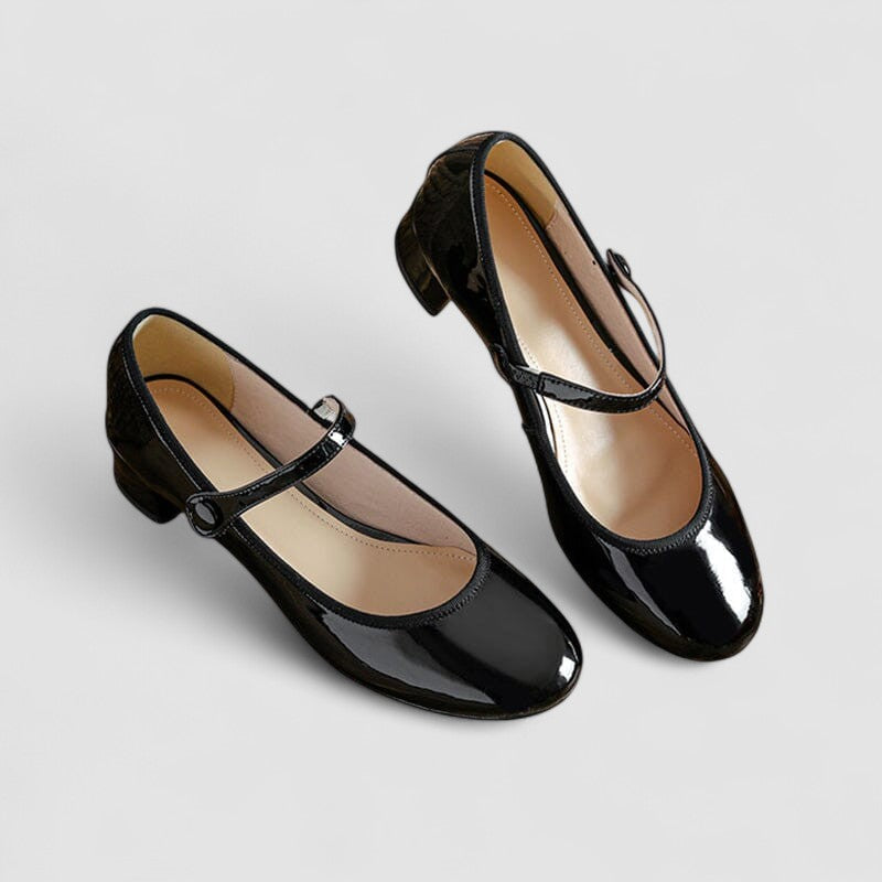 Elegante Orthopädische Mary Janes in Schwarz 2