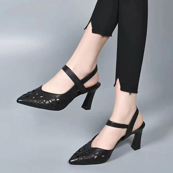Elegante orthopädische Retro-Heels in Schwarz