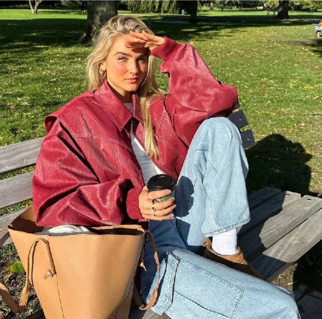 Elegante Oversize-Jacke im Bomberstil (4)