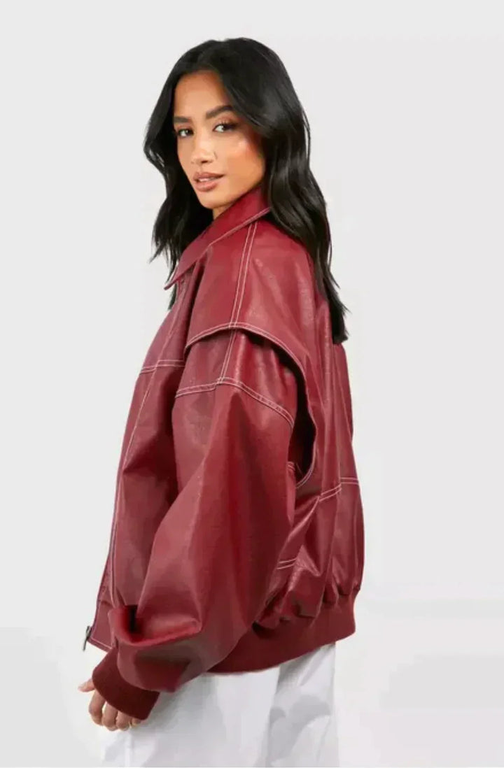 Elegante Oversize-Jacke im Bomberstil (6)
