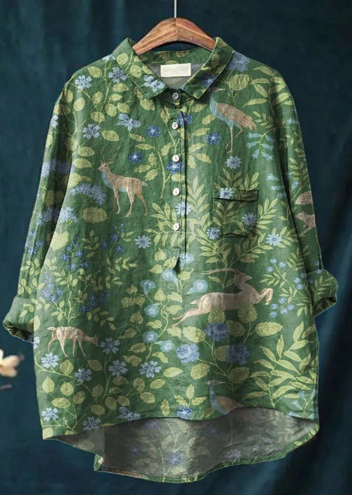 Elegante Romantik-Bluse in Drucken  10