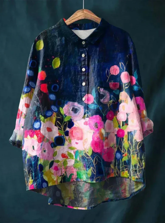 Elegante Romantik-Bluse in Drucken  11