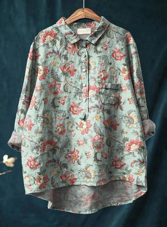 Elegante Romantik-Bluse in Drucken  5