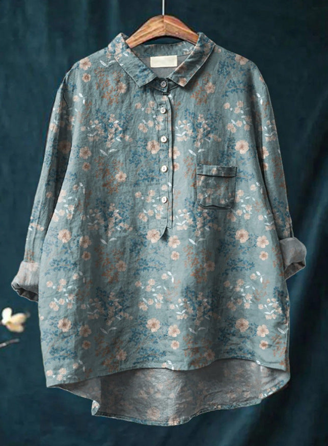 Elegante Romantik-Bluse in Drucken  6