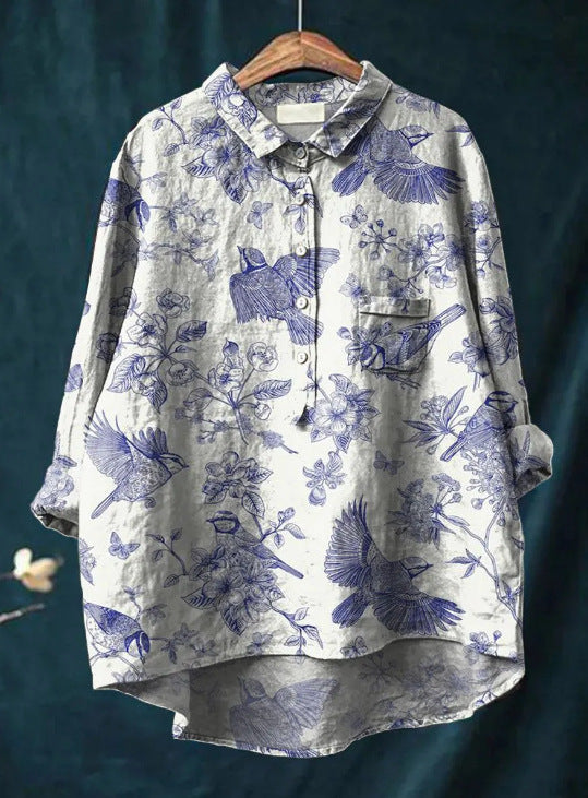 Elegante Romantik-Bluse in Drucken  8
