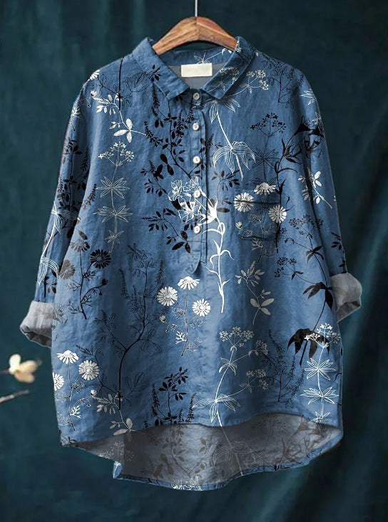 Elegante Romantik-Bluse in Drucken  9