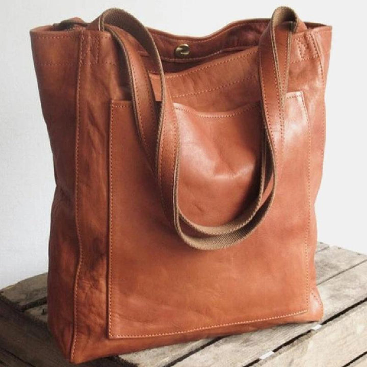 Elegante schwarze Handtasche für den Alltag in Braun