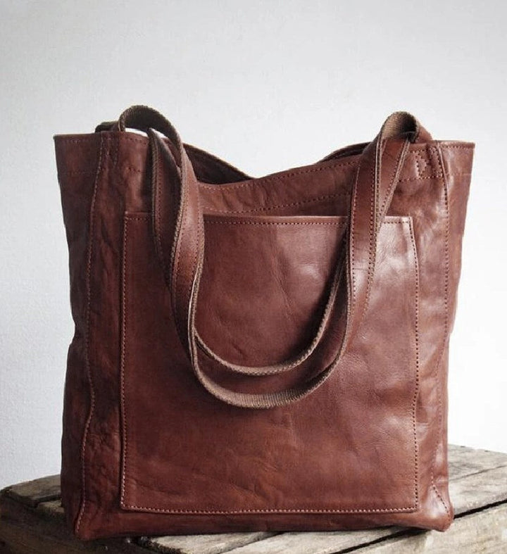 Elegante schwarze Handtasche für den Alltag in Dunkelbraun