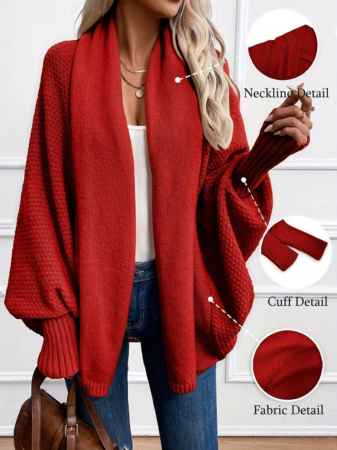 Elegante Shawl-Kragen Cardigan (2)
