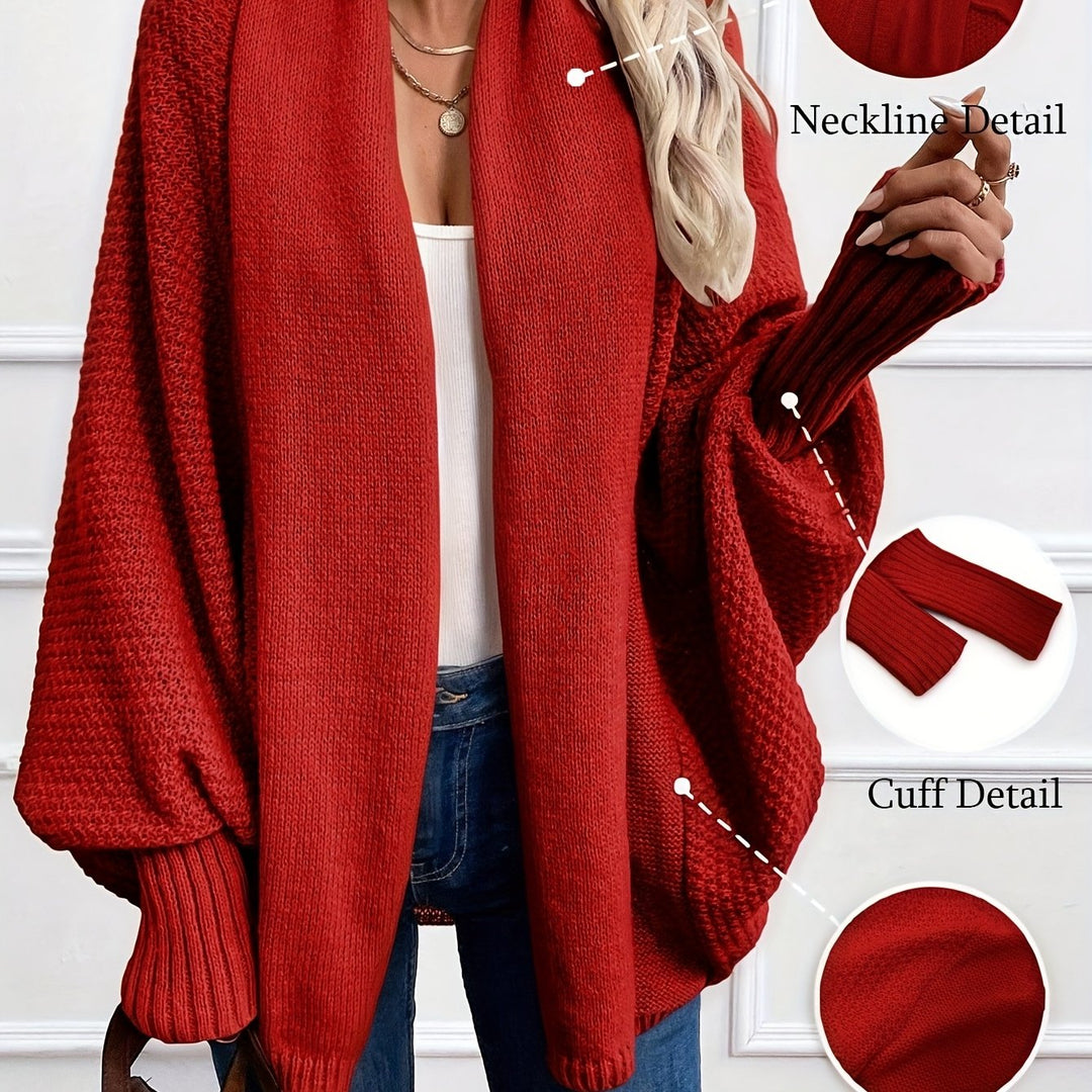 Elegante Shawl-Kragen Cardigan in Brick Red