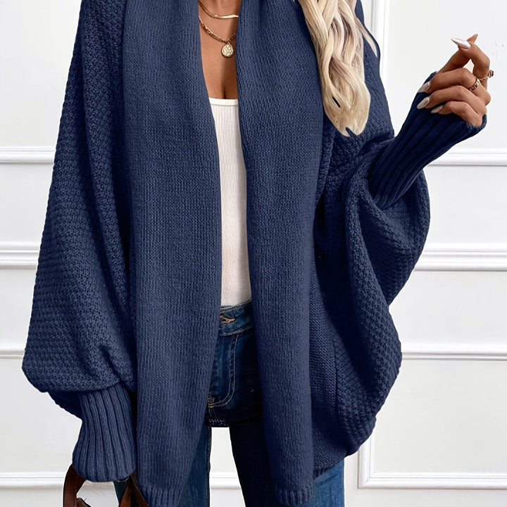 Elegante Shawl-Kragen Cardigan in Marineblau