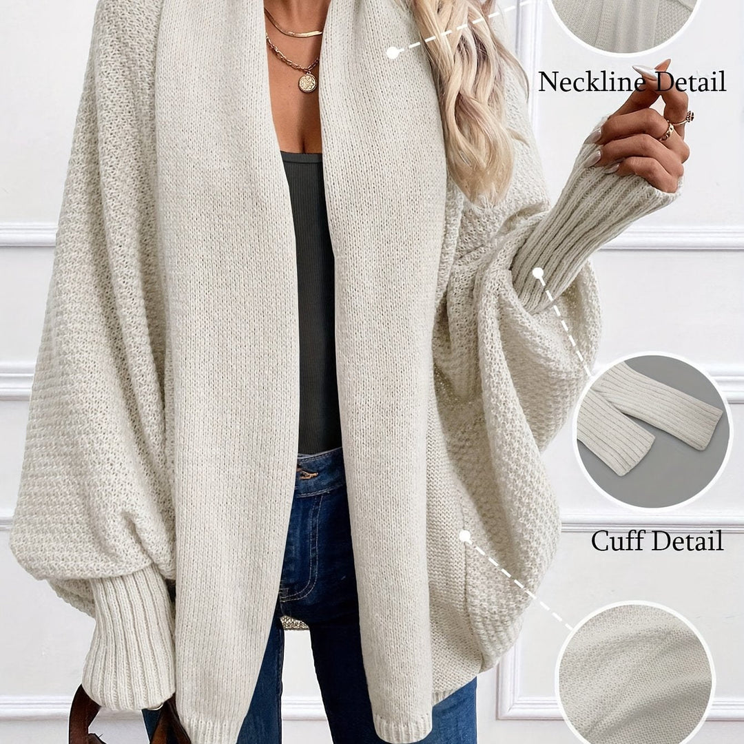 Elegante Shawl-Kragen Cardigan in Milky