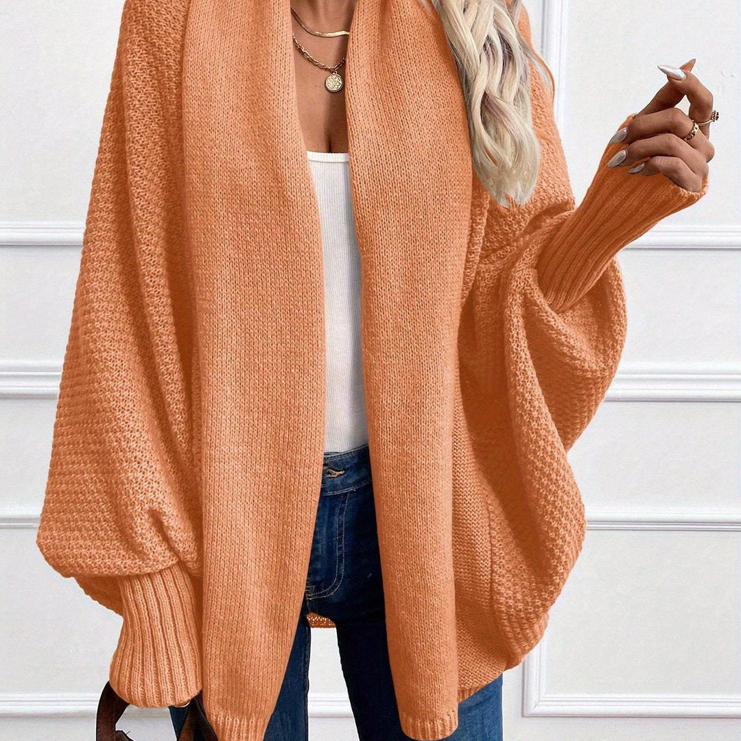 Elegante Shawl-Kragen Cardigan in Orange