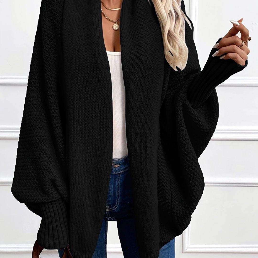 Elegante Shawl-Kragen Cardigan in Schwarz