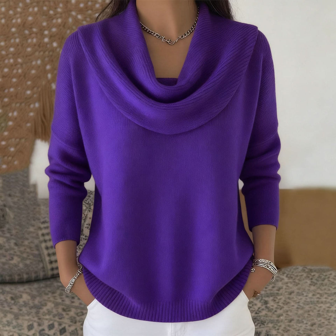 Elegante Strickjacke für Damen aus Baumwolle in Lila