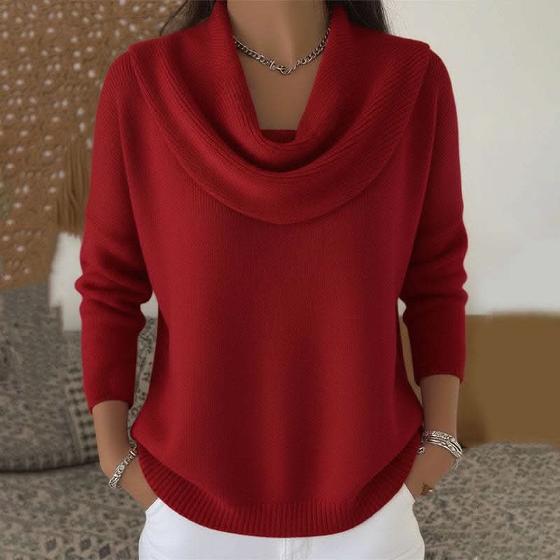 Elegante Strickjacke für Damen aus Baumwolle in Rot