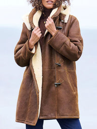 Mila | Elegante strukturierte Damen Winterjacke in Braun