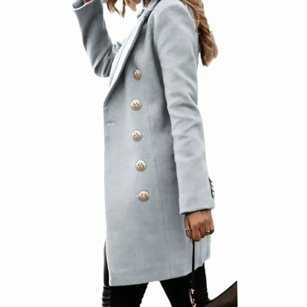 Elegante Winterjacke Damen Slim-Fit Langmantel in Schwarz 6