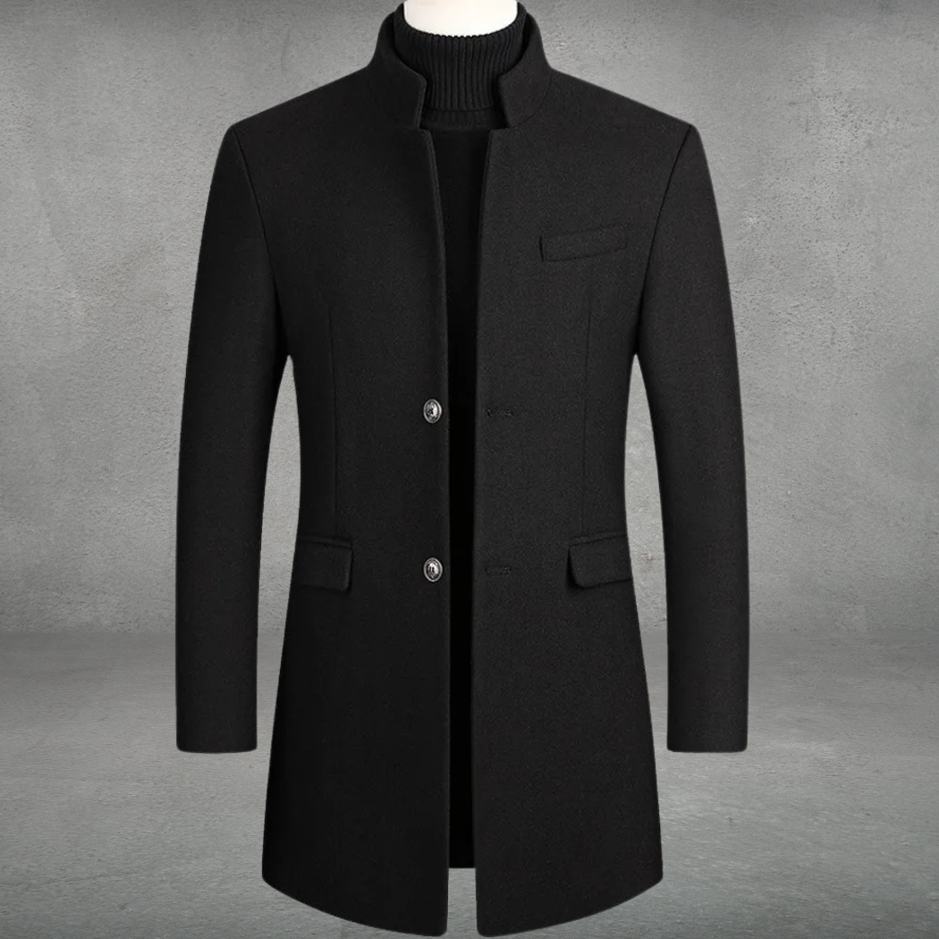 Eleganter Business-Mantel aus Wollmischung für Herren (2)