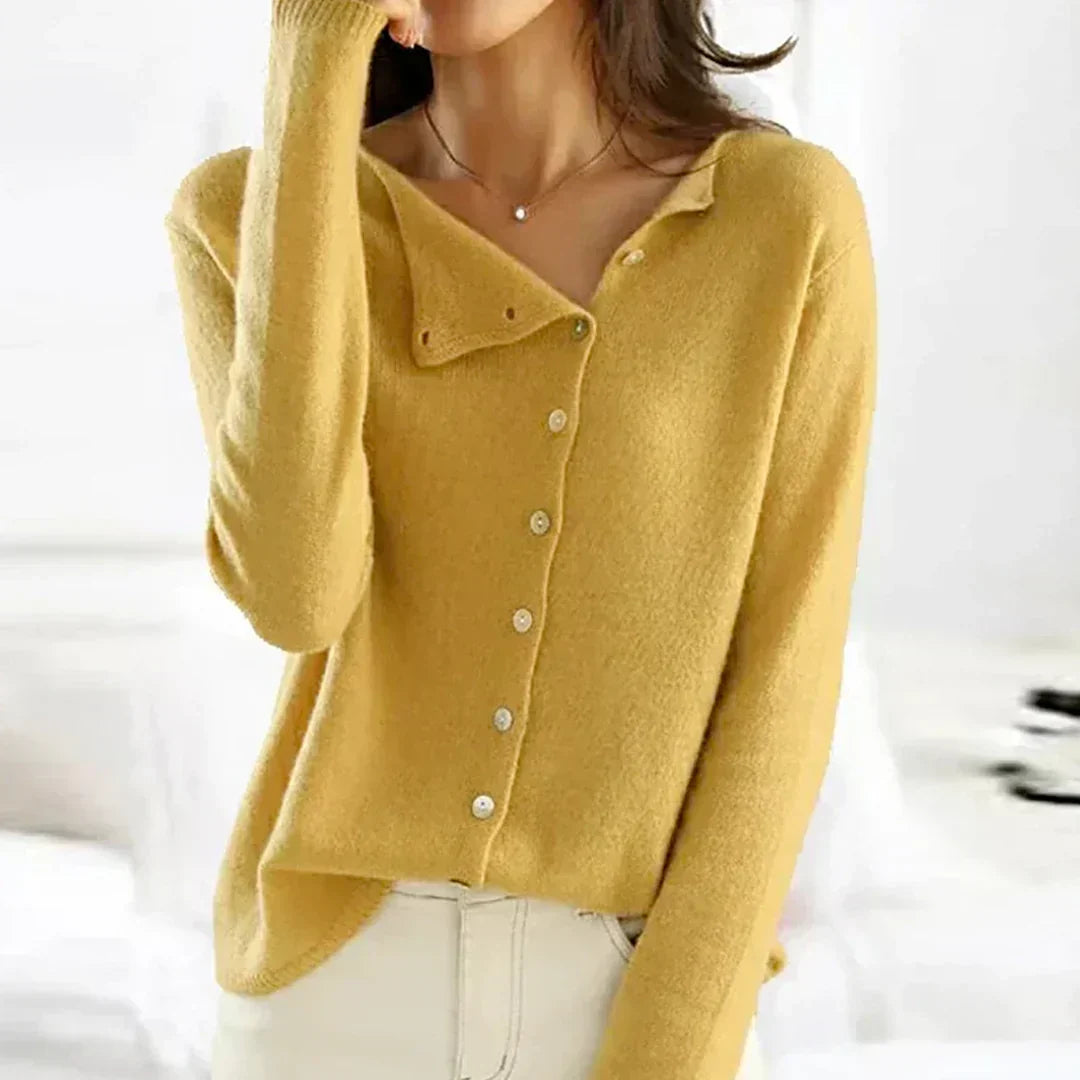 Eleganter Cardigan für jeden Tag in Gelb