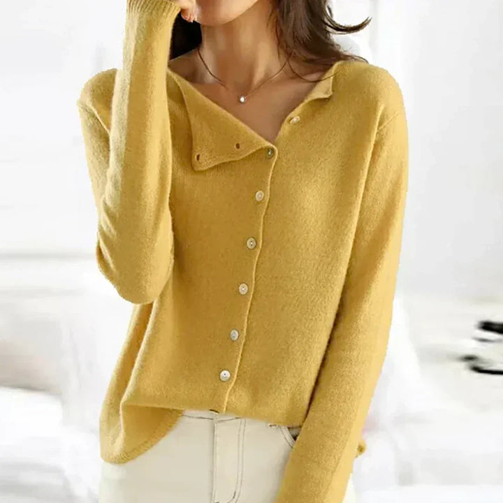 Eleganter Cardigan für jeden Tag in Gelb
