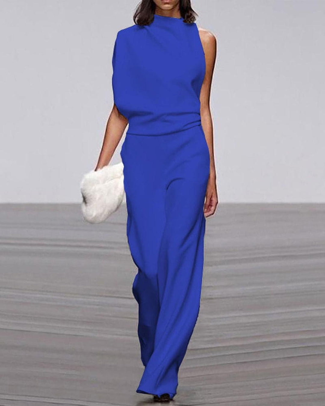 Eleganter Damen-Jumpsuit mit Weitem Bein für Hochzeiten in Blau