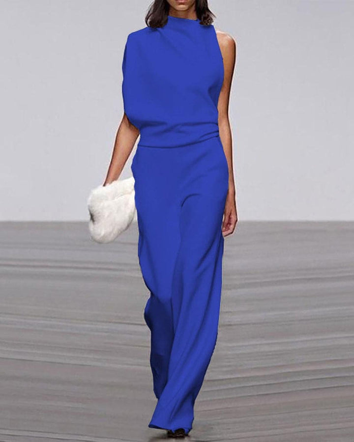 Eleganter Damen-Jumpsuit mit Weitem Bein für Hochzeiten in Blau