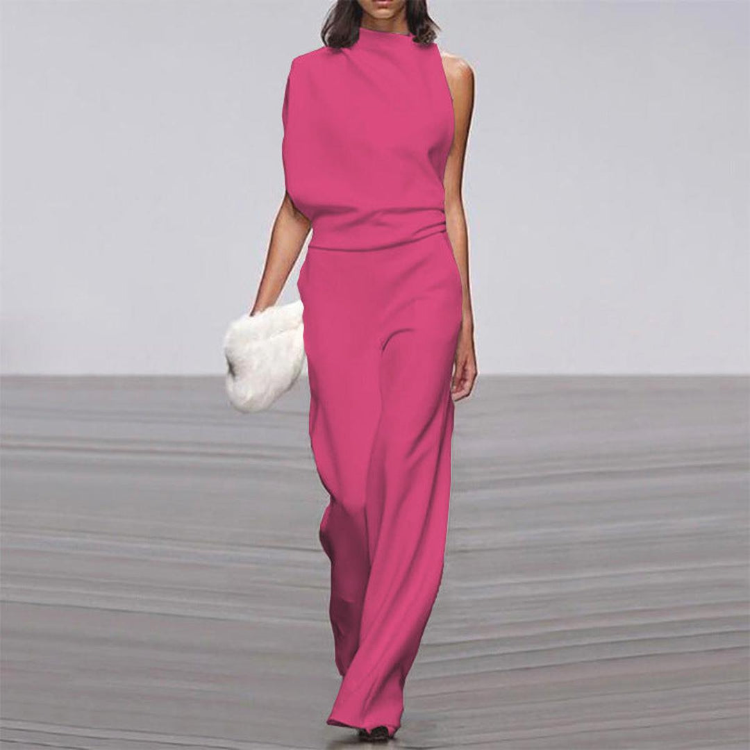 Eleganter Damen-Jumpsuit mit Weitem Bein für Hochzeiten in Fuchsia