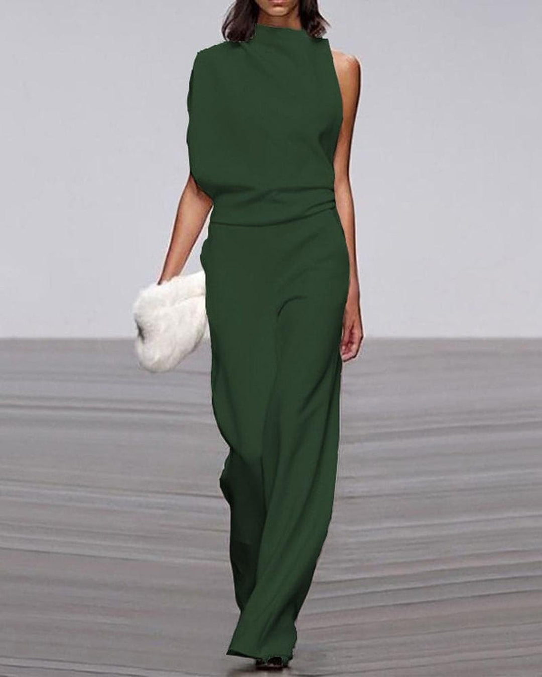 Eleganter Damen-Jumpsuit mit Weitem Bein für Hochzeiten in Grün