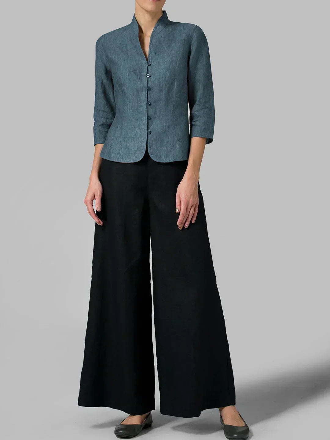 Eleganter Damen Trenchcoat aus Leinen (6)