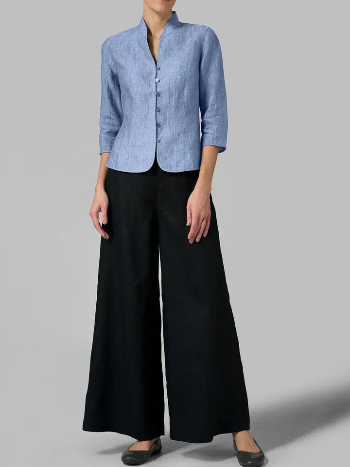 Eleganter Damen Trenchcoat aus Leinen (7)