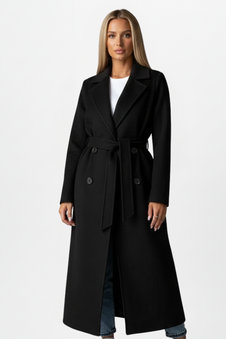 Eleganter Damen Trenchcoat im klassischen Schnitt in Schwarz