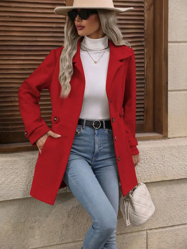 Eleganter Damen Trenchcoat mit Gürtel für Herbst (17)