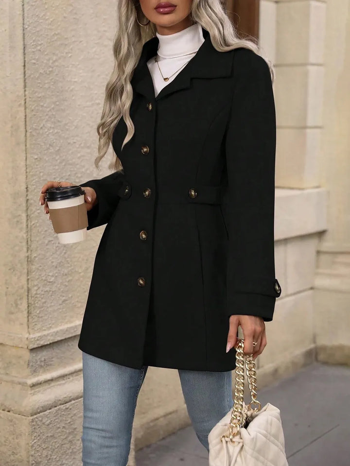 Eleganter Damen Trenchcoat mit Gürtel für Herbst (20)