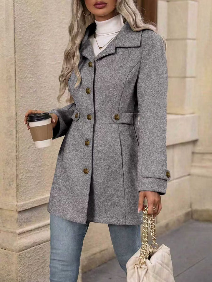 Eleganter Damen Trenchcoat mit Gürtel für Herbst (23)