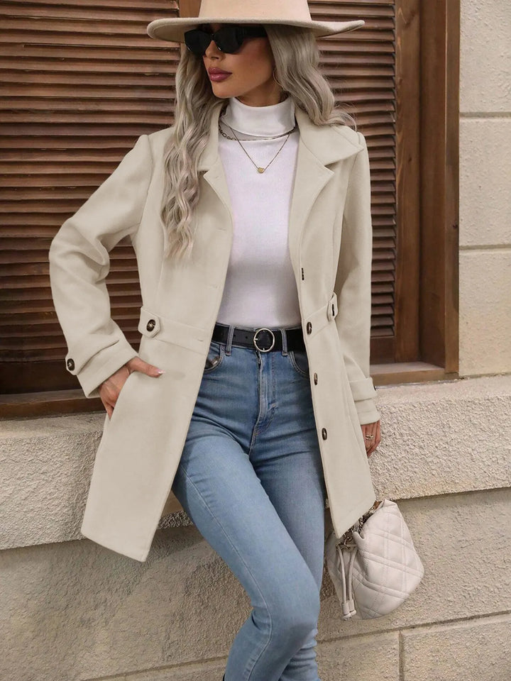 Eleganter Damen Trenchcoat mit Gürtel für Herbst (6)