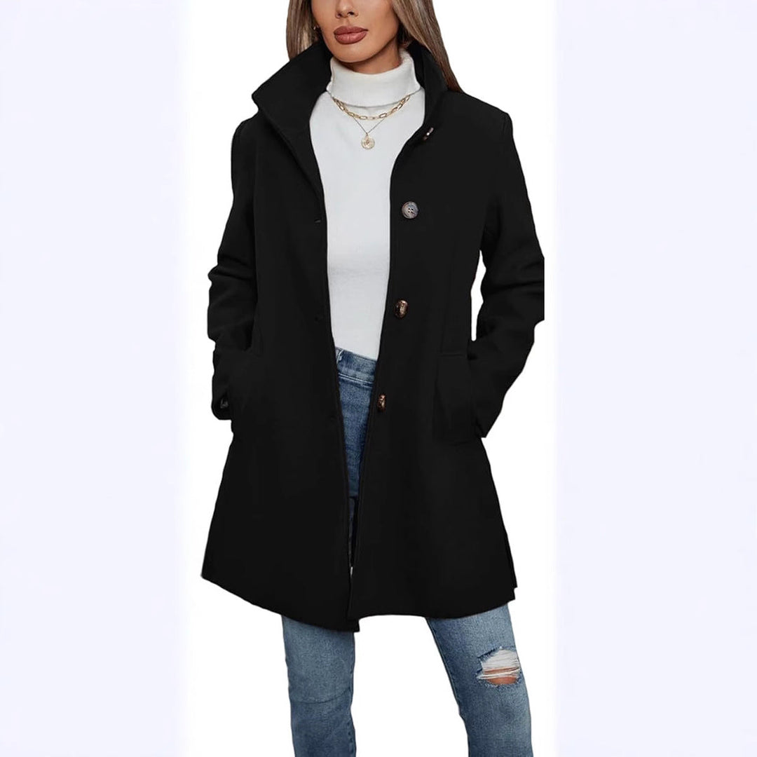 Eleganter Damen Wintermantel A-Linie (9)